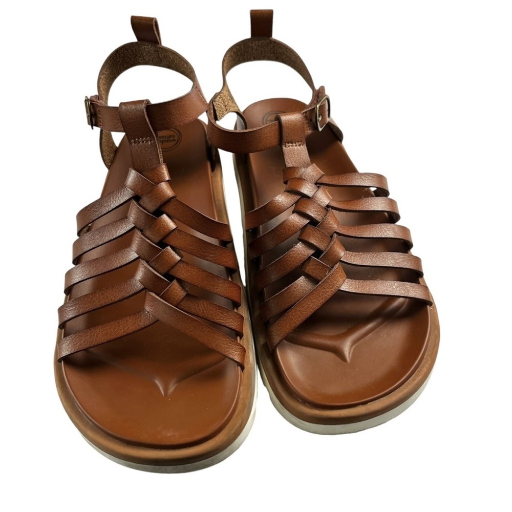 Sandals Toddler in Brown Leather with Adjustable Buckle NWOT Size 9